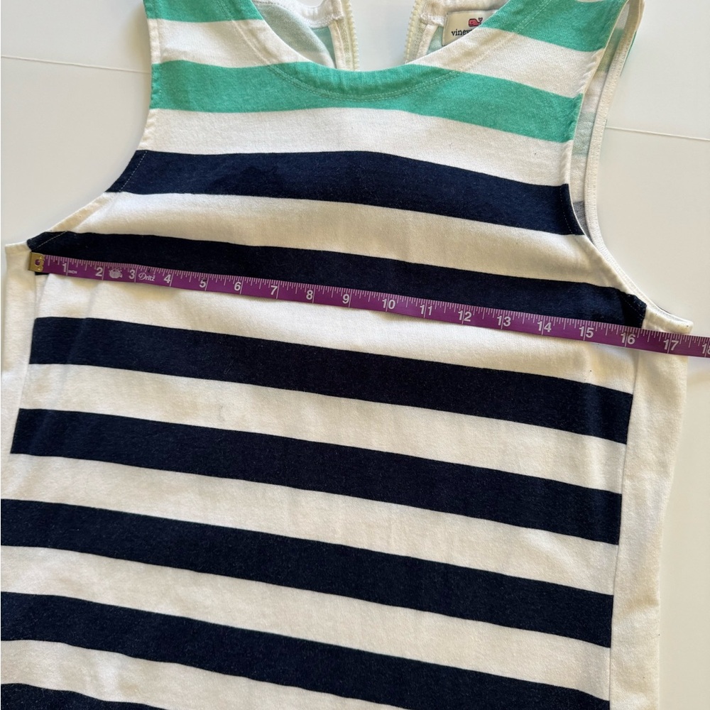 Vineyard Vines Nautical Striped Sleeveless Dress Medium 100% Cotton Coastal - Picture 5 of 8